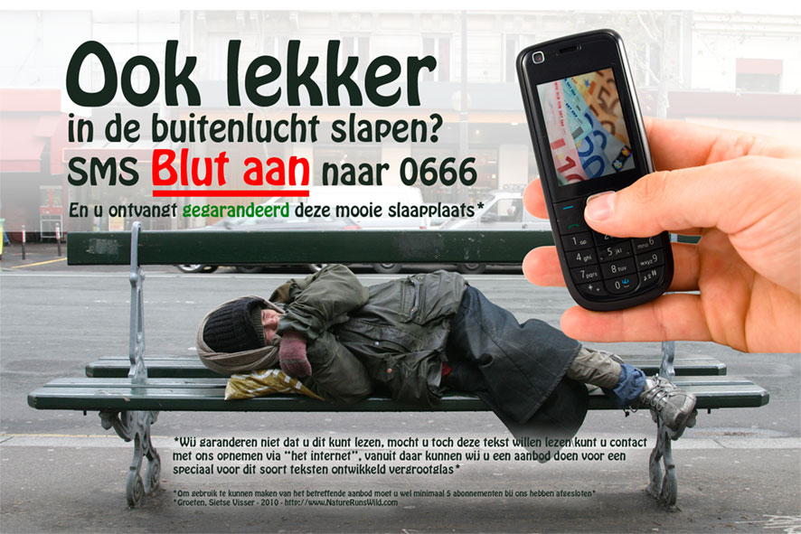 Sms blut aan